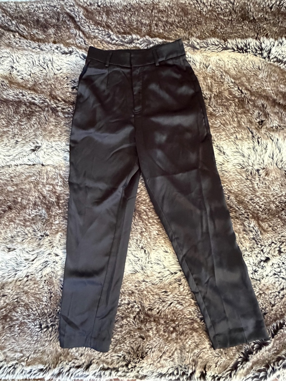 Forever 21 Black High-Waist Tapered Dress Pants